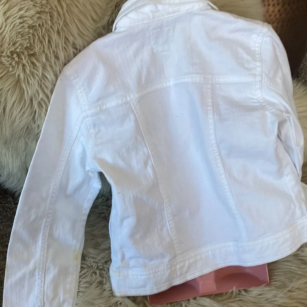 Girl’s Jean Jacket White Large 10/12 New